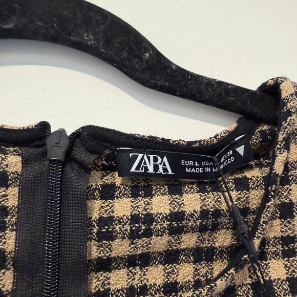 NWT Zara Belted Plaid Dress - Picture 5 of 5